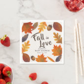 Herfst in de liefde Autumn Leaves Baby shower Pape Servet (Insitu)