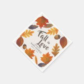 Herfst in de liefde Autumn Leaves Baby shower Pape Servet (Hoek)