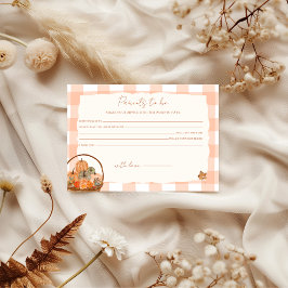 Herfst in de liefde Baby shower Advies voor de oud Kaart