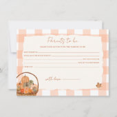 Herfst in de liefde Baby shower Advies voor de oud Kaart (Voorkant)