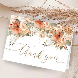 Herfst in de liefde Baby shower Herfst gevouwen Da Bedankkaart