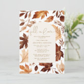 Herfst in de liefde | Baby Shower Kaart (Staand voorkant)