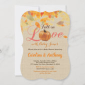 Herfst in de liefde baby shower nodigt uit tot bur kaart (Voorkant)