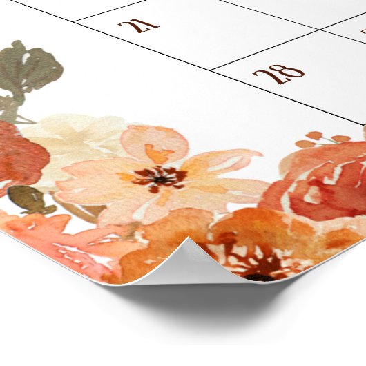 Herfst in de liefde, Baby shower Raad de geboorted Poster (Hoek)