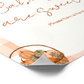 Herfst in de liefde Baby's zijn lief Baby shower T Poster (Hoek)