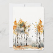 Herfst in de liefde berg bruiloft uitnodiging (Achterkant)