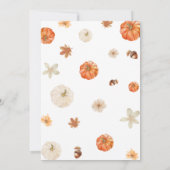 Herfst in de liefde Bloemen Herfst Baby shower Kaart (Achterkant)