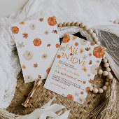 Herfst in de liefde Bloemen Herfst Baby shower Kaart