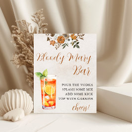 Herfst in de liefde | Bloody Mary Bar Vrijgezellen Poster