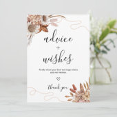 Herfst in de liefde | Boho advies en wensen bruilo Kaart (Staand voorkant)