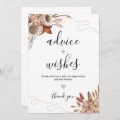 Herfst in de liefde | Boho advies en wensen bruilo Kaart (Voorkant / Achterkant)