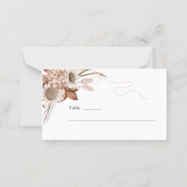 Herfst in de liefde | Boho Bloemen bruiloft Plaatskaartje