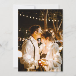 Herfst in de liefde | Boho Bloemen Trouwfoto Bedankkaart