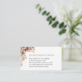 Herfst in de liefde | Boho Flowers Honeymoon Wish Informatiekaartje (Staand voorkant)