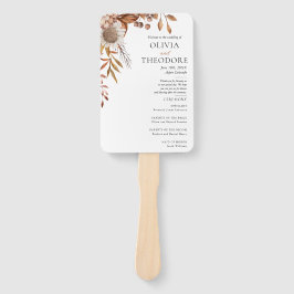 Herfst in de liefde | Boho Flowers huwelijksprogra Handwaaier