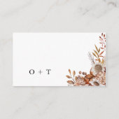 Herfst in de liefde | Boho Flowers Wedding Details Informatiekaartje (Achterkant)