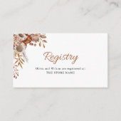 Herfst in de liefde | Boho Flowers Wedding Gift Re Informatiekaartje (Voorkant)