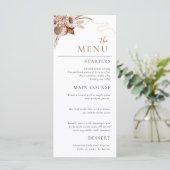 Herfst in de liefde | Boho Flowers Wedding Menu (Staand voorkant)