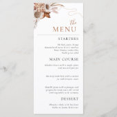 Herfst in de liefde | Boho Flowers Wedding Menu (Voorkant)