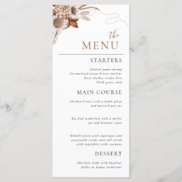 Herfst in de liefde | Boho Flowers Wedding Menu