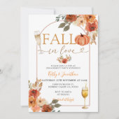 Herfst in de liefde Boho Pumpkin Arch Engagement P Kaart (Voorkant)