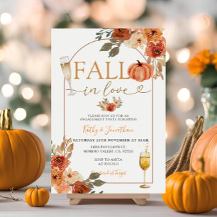 Herfst in de liefde Boho Pumpkin Arch Engagement P Kaart