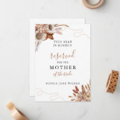 Herfst in de liefde | Boho Wedding Gereserveerde Z Notitiekaartje (Voorkant / Achterkant in situ)