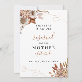 Herfst in de liefde | Boho Wedding Gereserveerde Z Notitiekaartje