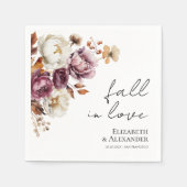 herfst in de liefde | Bourgogne Bloemen Fotobruilo Servet (Voorkant)