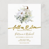 Herfst in de liefde budget bruiloft uitnodiging (Voorkant)