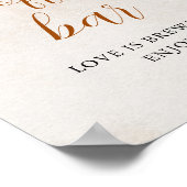 Herfst in de liefde | Coffee Bar tafel Vrijgezelle Poster (Hoek)