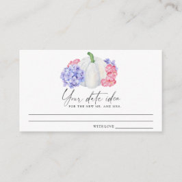 Herfst in de liefde - Date nacht ideeën \ Date pot Informatiekaartje