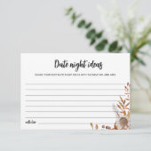 Herfst in de liefde | Date Night Ideeën Vrijgezell RSVP Kaartje (Staand voorkant)