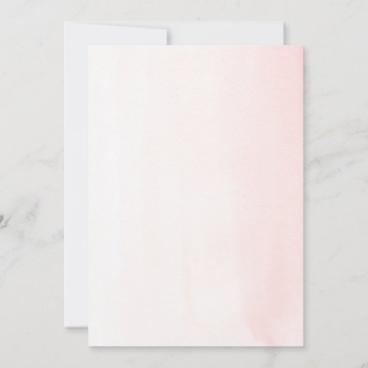 Herfst in de liefde Elegant Wedding Pink Flowers P Kaart (Achterkant)