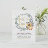 Herfst in de liefde Eucalyptus & pompoen weduwen Kaart (Staand voorkant)