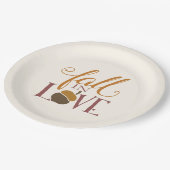 Herfst in de liefde | Gebroken witte herfsteikel Papieren Bordje (Gekanteld)