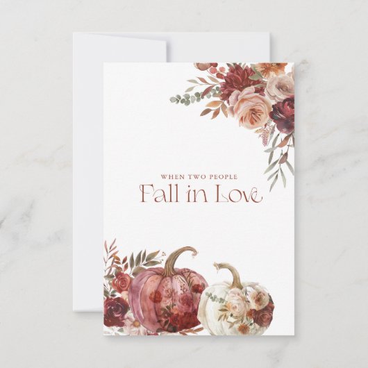 Herfst in de liefde | Herfst Bloeit Huwelijk RSVP Aankondiging (Achterkant)