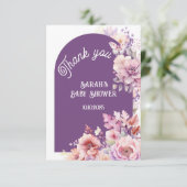 Herfst in de liefde herfst Bloemen baby Bloom Dank Kaart (Staand voorkant)