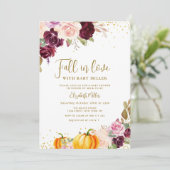 herfst in de liefde Herfst Bloemen baby shower Kaart (Staand voorkant)