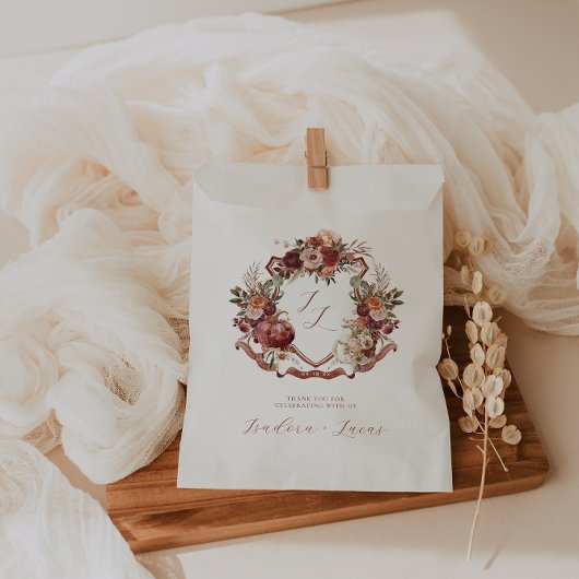 Herfst in de liefde | Herfst Blooms Wedding Crest Bedankzakje