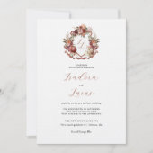 Herfst in de liefde | Herfst Blooms Wedding Crest Kaart (Voorkant)
