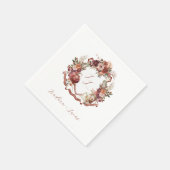 Herfst in de liefde | Herfst Blooms Wedding Crest Servet (Hoek)