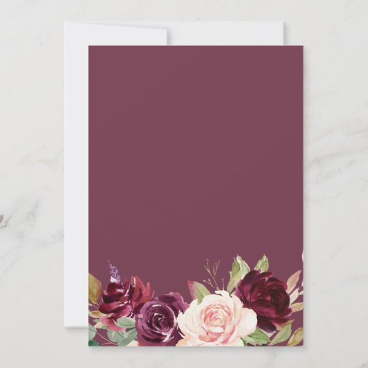 herfst in de liefde herfst floral baby shower kaart (Achterkant)