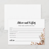 Herfst in de liefde | Huwelijksadvies en goede wen RSVP Kaartje (Voorkant / Achterkant)