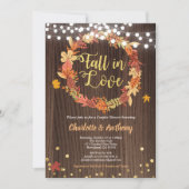 Herfst in de liefde koppels douche uitnodiging kra (Voorkant)