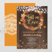 Herfst in de liefde koppels douche uitnodiging kra (Voorkant / Achterkant)