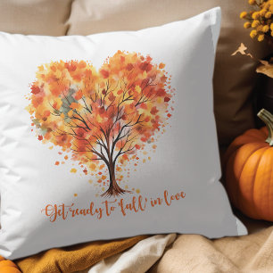 Herfst in de liefde Leaf Hart Tree Kussen
