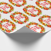Herfst in de liefde: levendig herfstkransontwerp cadeaupapier (Hoek)