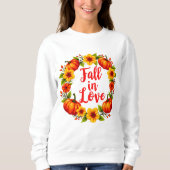 Herfst in de liefde: levendig herfstkransontwerp trui (Voorkant)