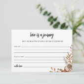 Herfst in de liefde | Liefde is een reis Vrijgezel RSVP Kaartje (Staand voorkant)